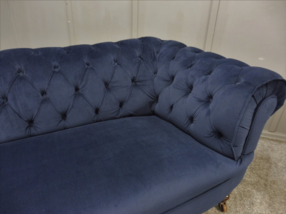 NEWLY UPHOLSTERED LARGE VICTORIAN CHESTERFIELD SOFA View XI