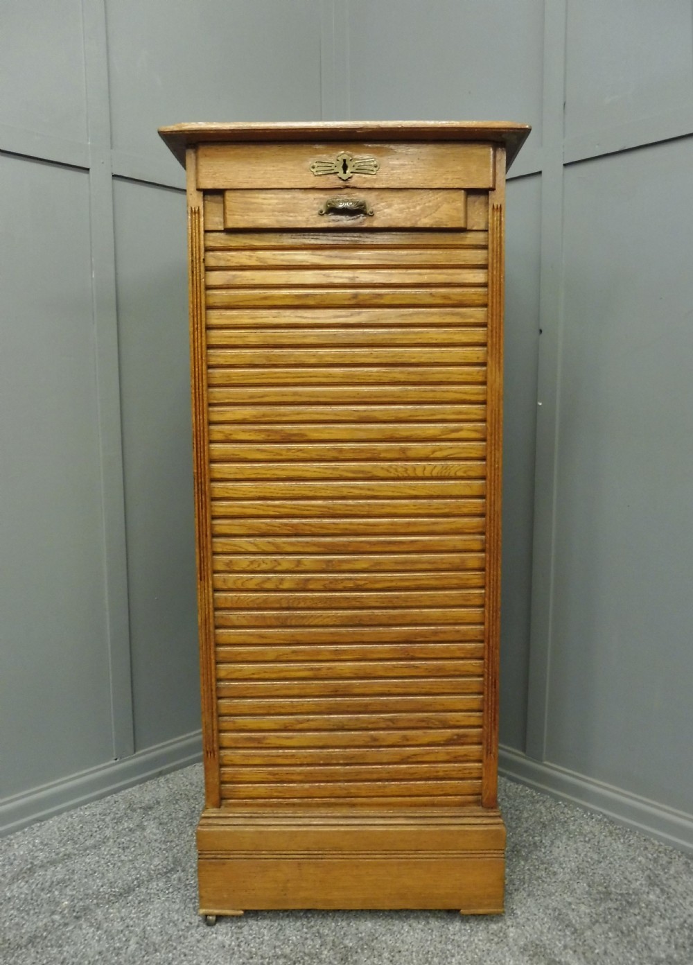 BRITISH GOLDEN OAK EDWARDIAN FILING CABINET View VI