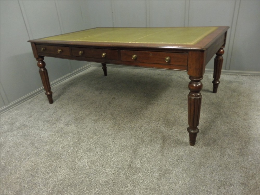 LARGE VICTORIAN MAHOGANY LIBRARY TABLE View III