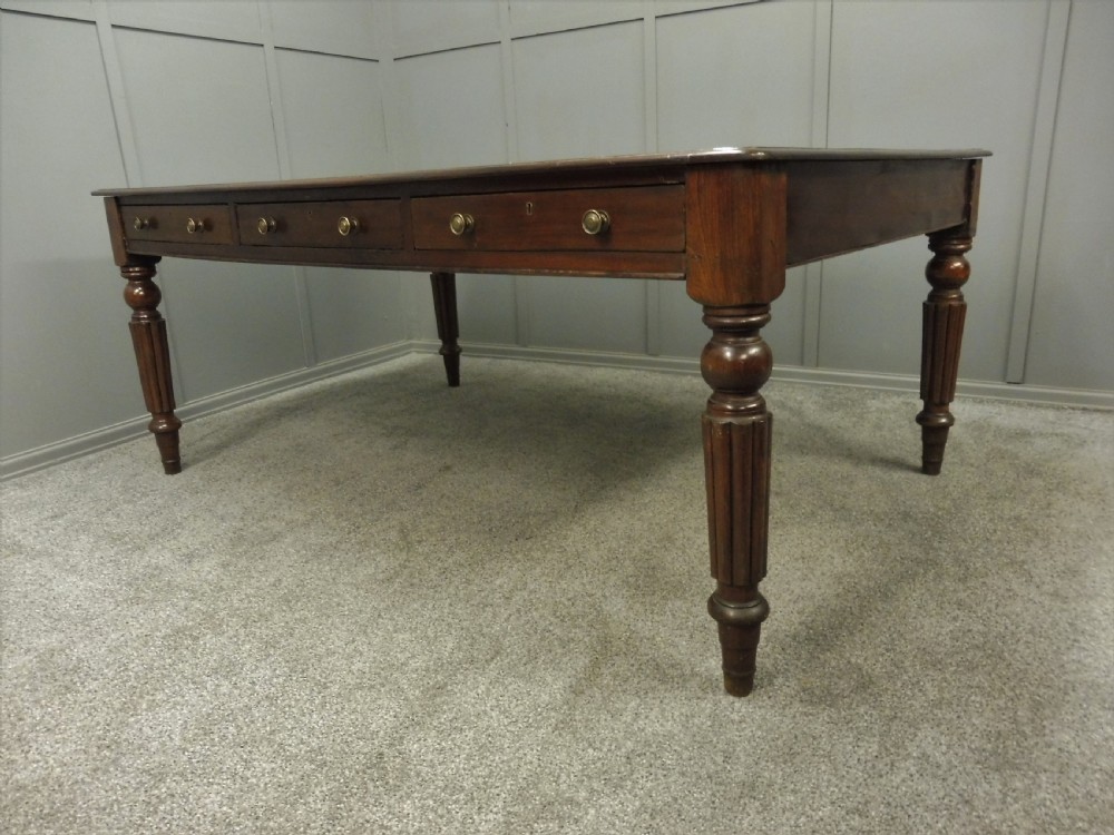 LARGE VICTORIAN MAHOGANY LIBRARY TABLE View IV