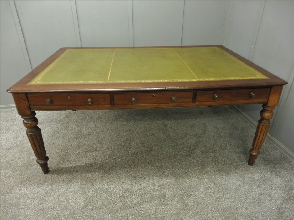 LARGE VICTORIAN MAHOGANY LIBRARY TABLE View VII
