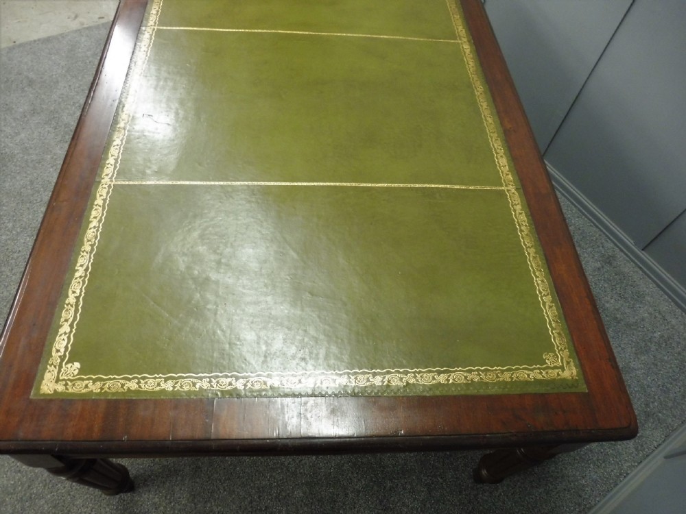 LARGE VICTORIAN MAHOGANY LIBRARY TABLE View XII