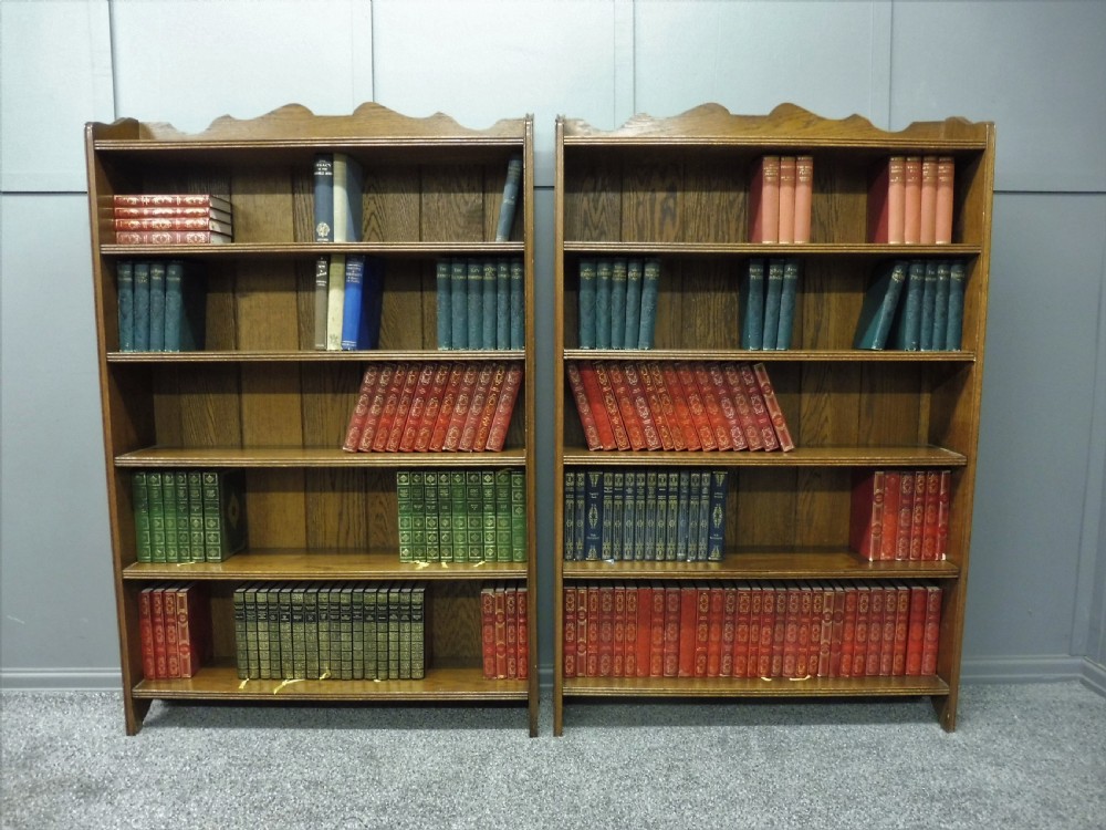PAIR OF OAK OPEN BOOKCASES View III