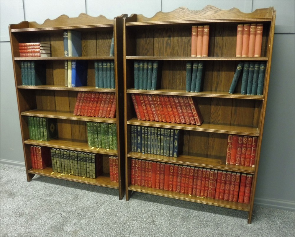 PAIR OF OAK OPEN BOOKCASES View IX