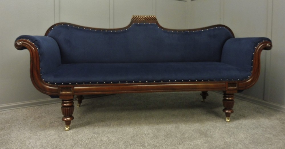 NEWLY UPHOLSTERED REGENCY SOFA View II