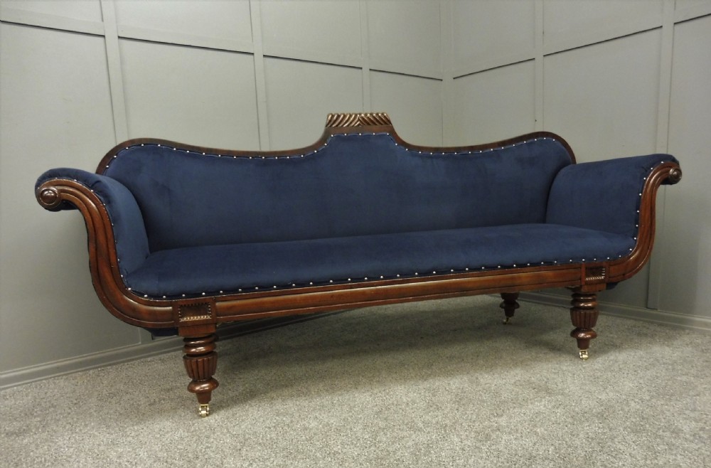 NEWLY UPHOLSTERED REGENCY SOFA View III