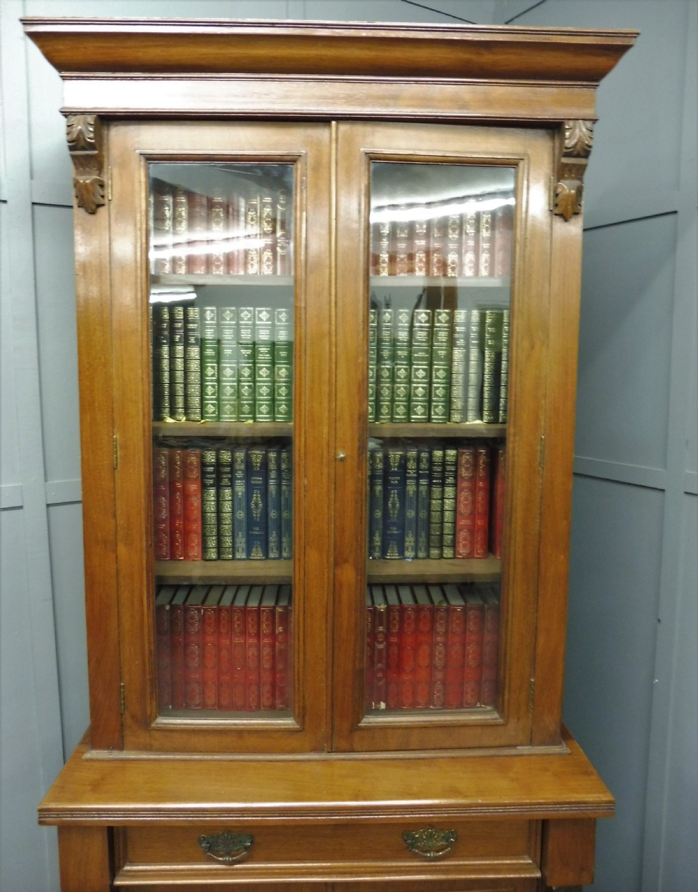 SLIM NEAT VICTORIAN MAHOGANY BOOKCASE View IV
