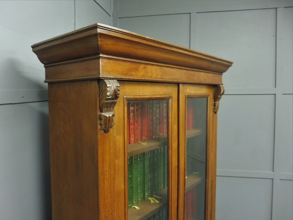 SLIM NEAT VICTORIAN MAHOGANY BOOKCASE View VII