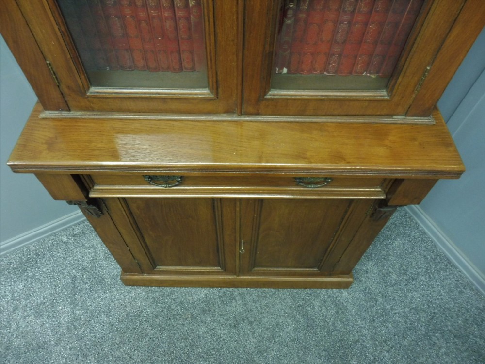 SLIM NEAT VICTORIAN MAHOGANY BOOKCASE View VIII