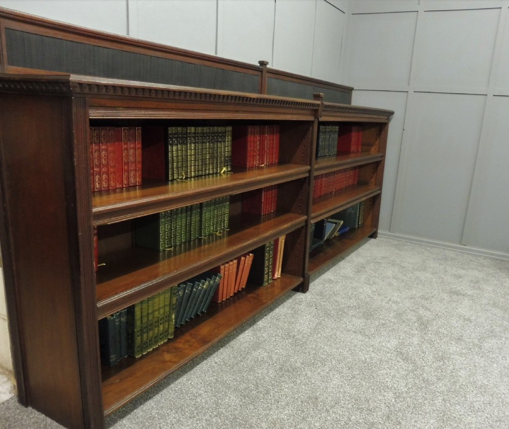 LARGE VICTORIAN WALNUT BOOKCASE View IV