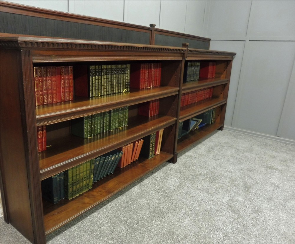 LARGE VICTORIAN WALNUT BOOKCASE View V