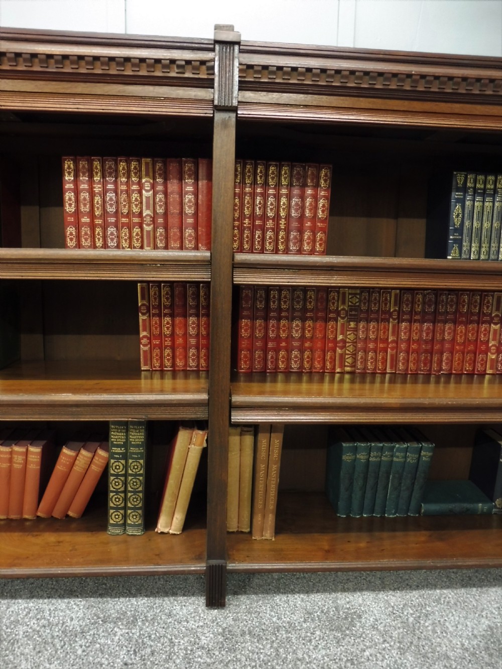 LARGE VICTORIAN WALNUT BOOKCASE View X