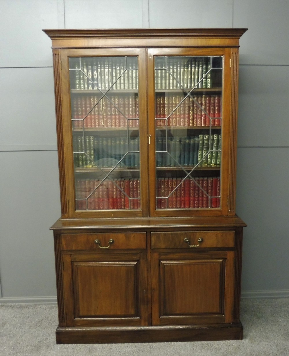 EDWARDIAN WALNUT BOOKCASE