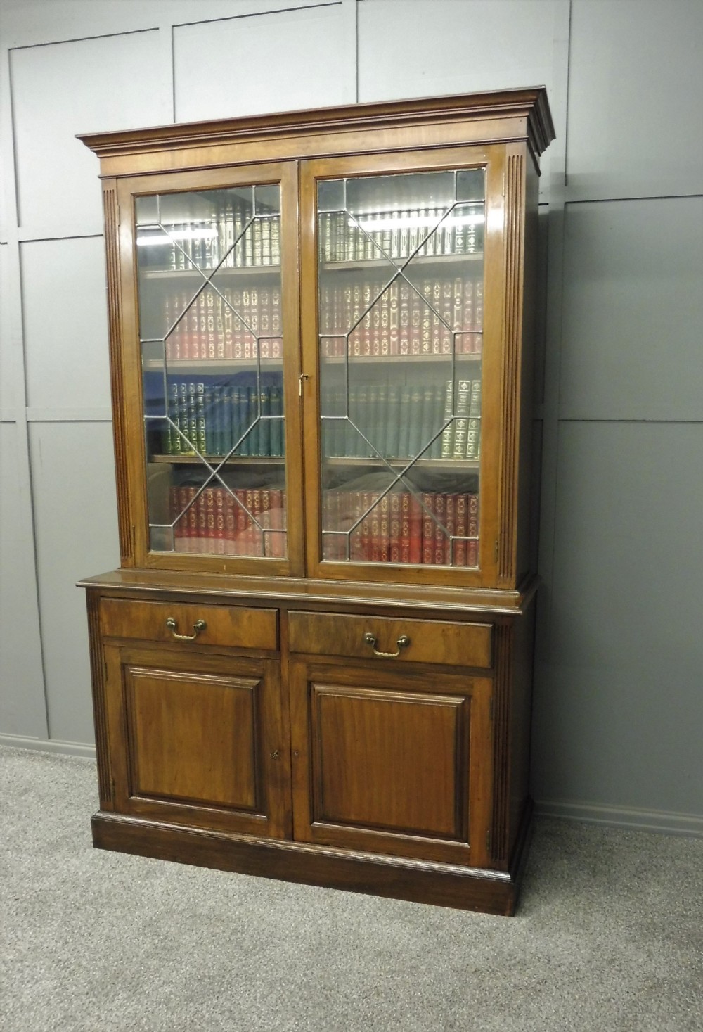 EDWARDIAN WALNUT BOOKCASE View II