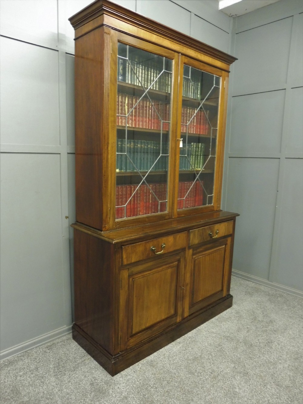 EDWARDIAN WALNUT BOOKCASE View III