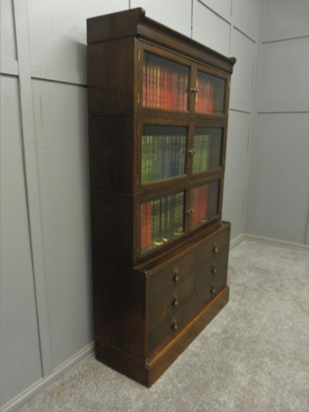 OAK BARRISTERS BOOKCASE View VI