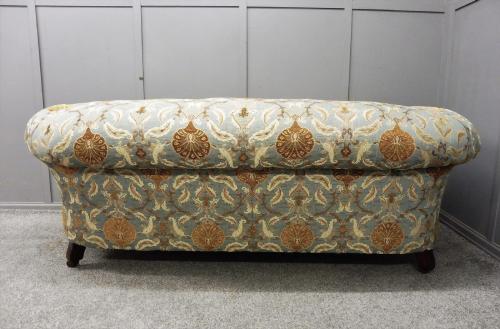 NEWLY UPHOLSTERED VICTORIAN CHESTERFIELD SOFA View IX