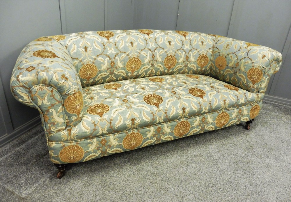 NEWLY UPHOLSTERED VICTORIAN CHESTERFIELD SOFA View XI