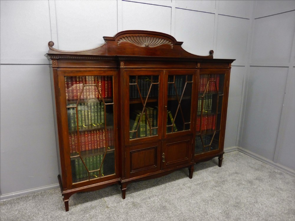 EDWARDIAN MAHOGANY BOOKCASE View XIII