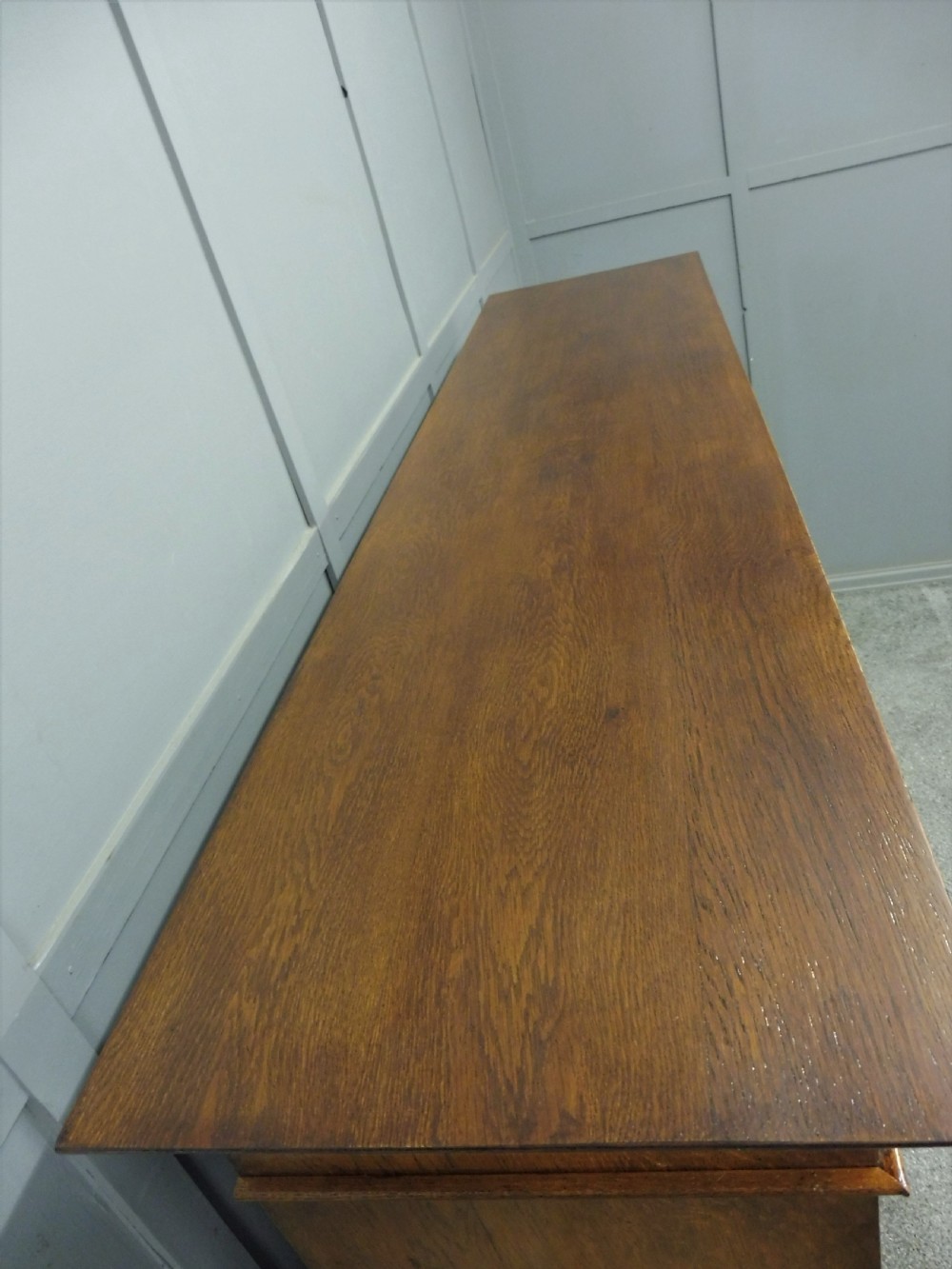 OAK 3 DOOR BOOKCASE CIRCA 1923 View XII