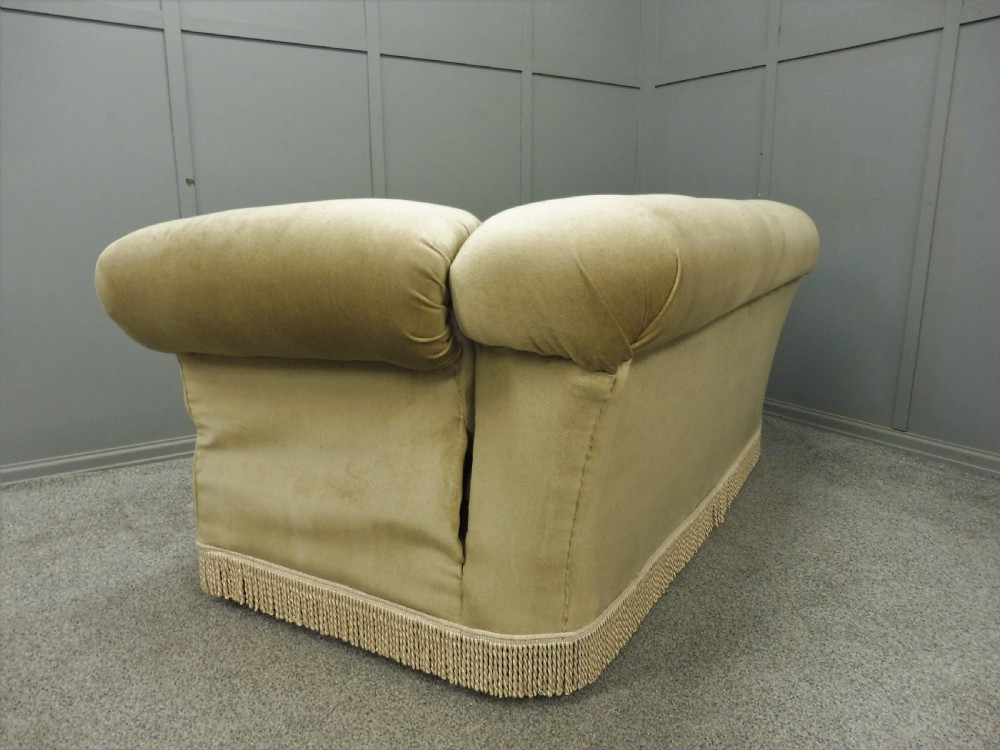 LATE VICTORIAN  SMALL CHESTERFIELD DROP END SOFA View III