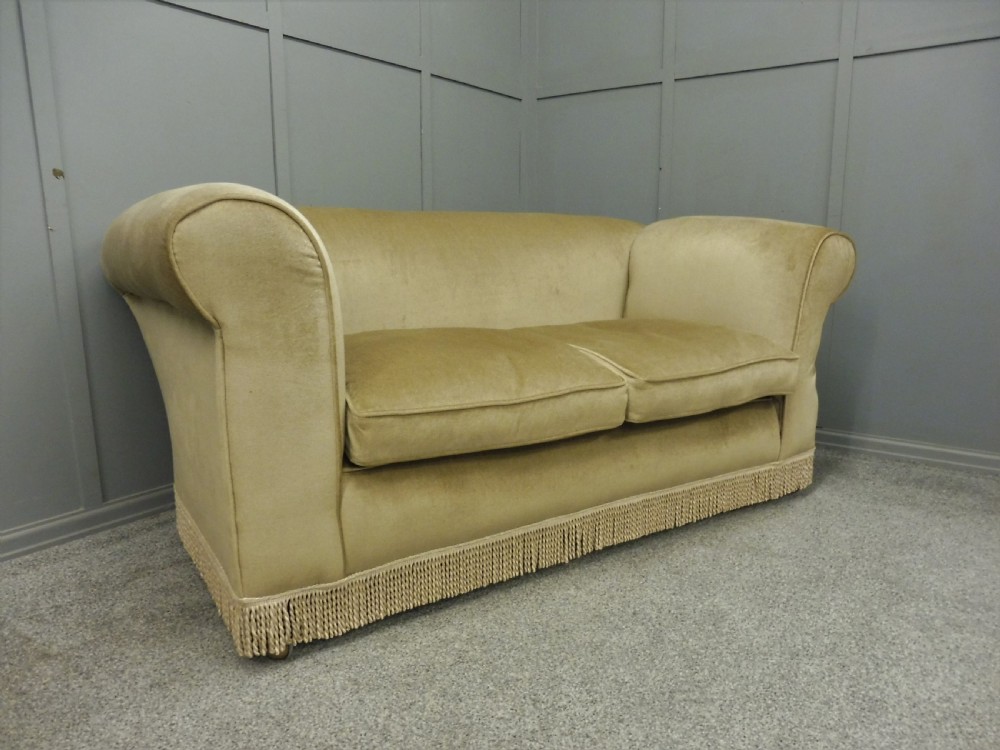 LATE VICTORIAN  SMALL CHESTERFIELD DROP END SOFA View IX