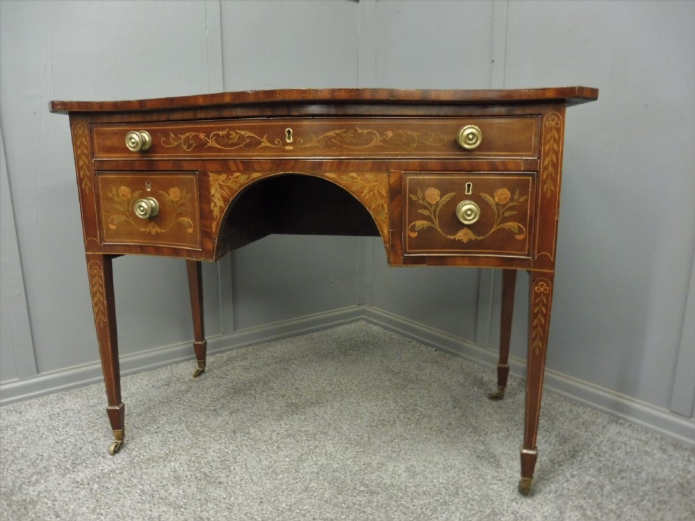 MAHOGANY INLAID WRITING DESK CIRCA 1900 View II