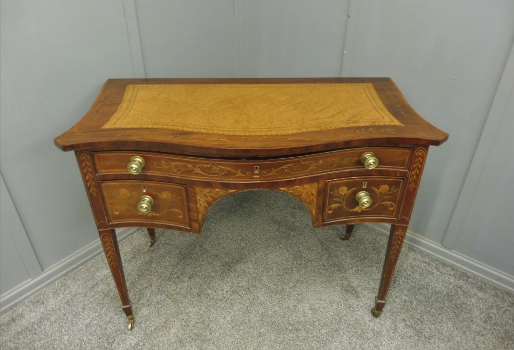 MAHOGANY INLAID WRITING DESK CIRCA 1900 View III