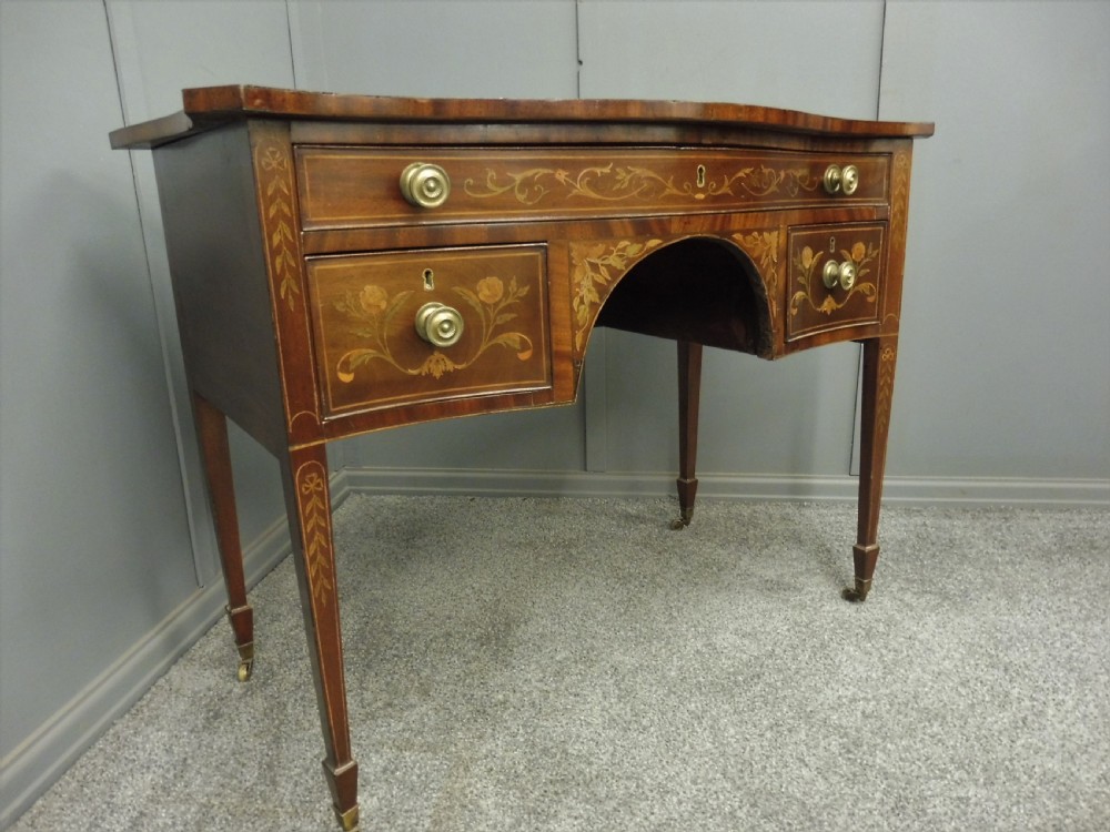MAHOGANY INLAID WRITING DESK CIRCA 1900 View IV