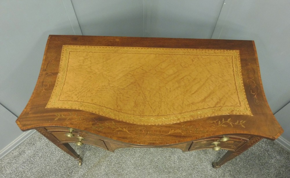 MAHOGANY INLAID WRITING DESK CIRCA 1900 View V