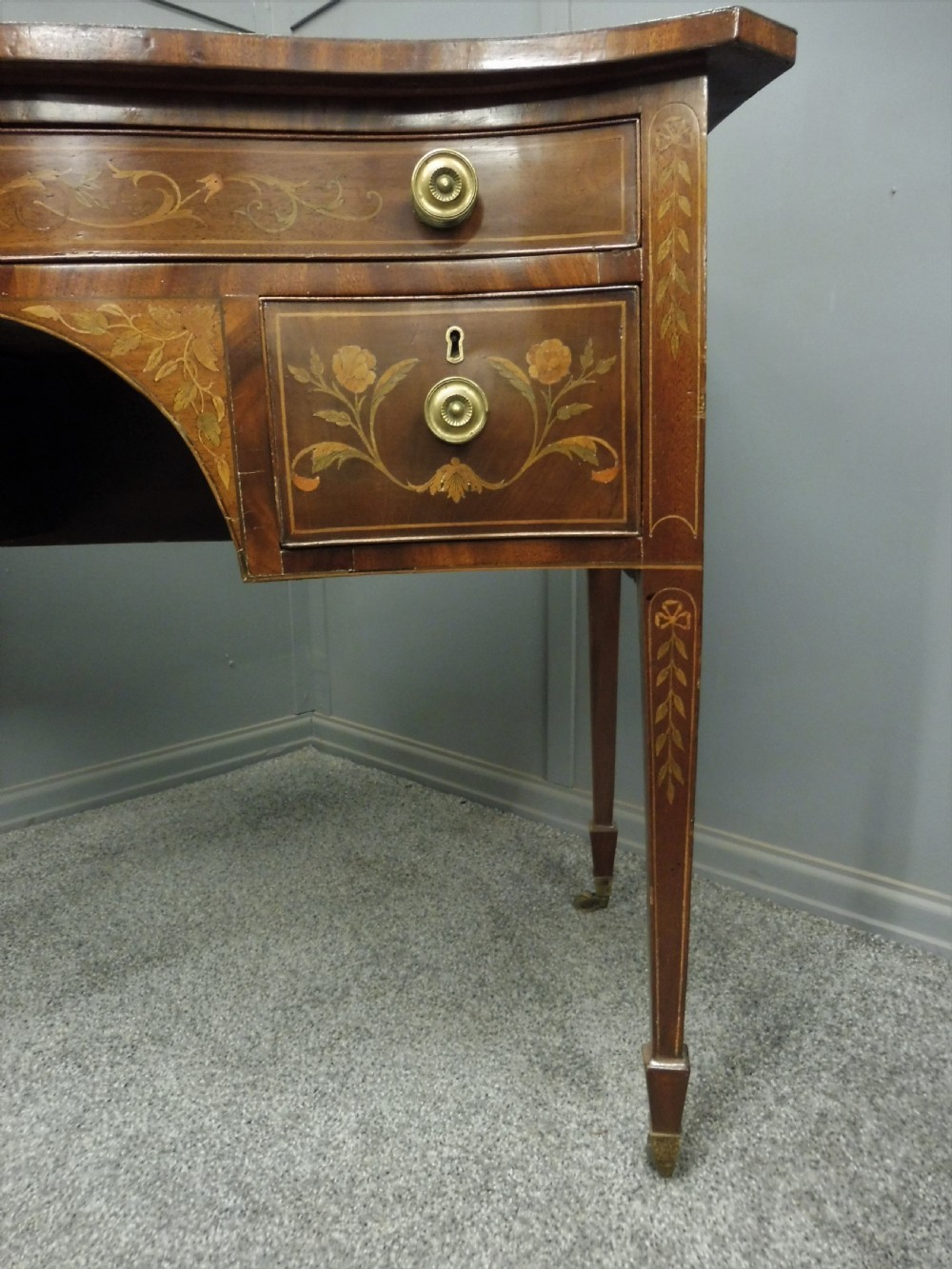 MAHOGANY INLAID WRITING DESK CIRCA 1900 View VII