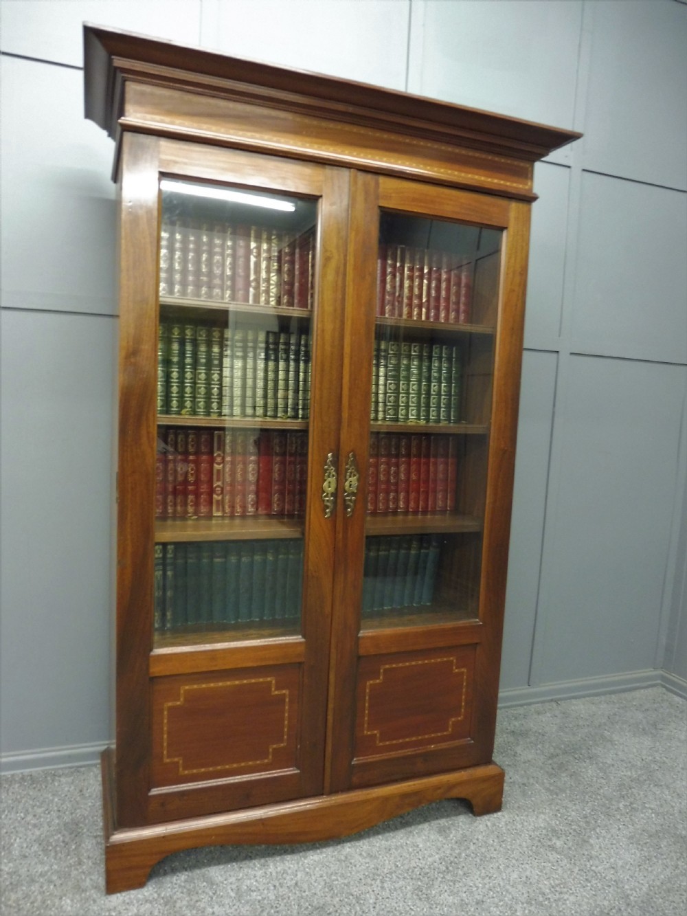 EDWARDIAN MAHOGANY INLAID BOOKCASE View II