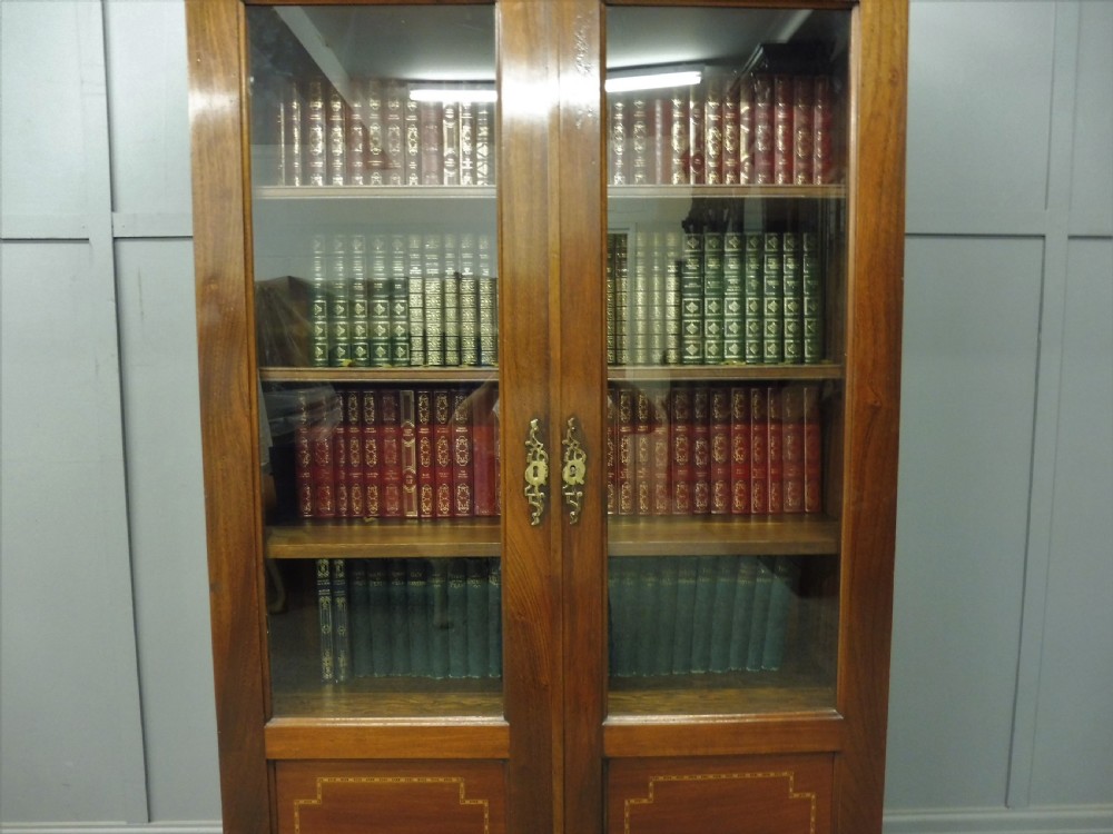 EDWARDIAN MAHOGANY INLAID BOOKCASE View V