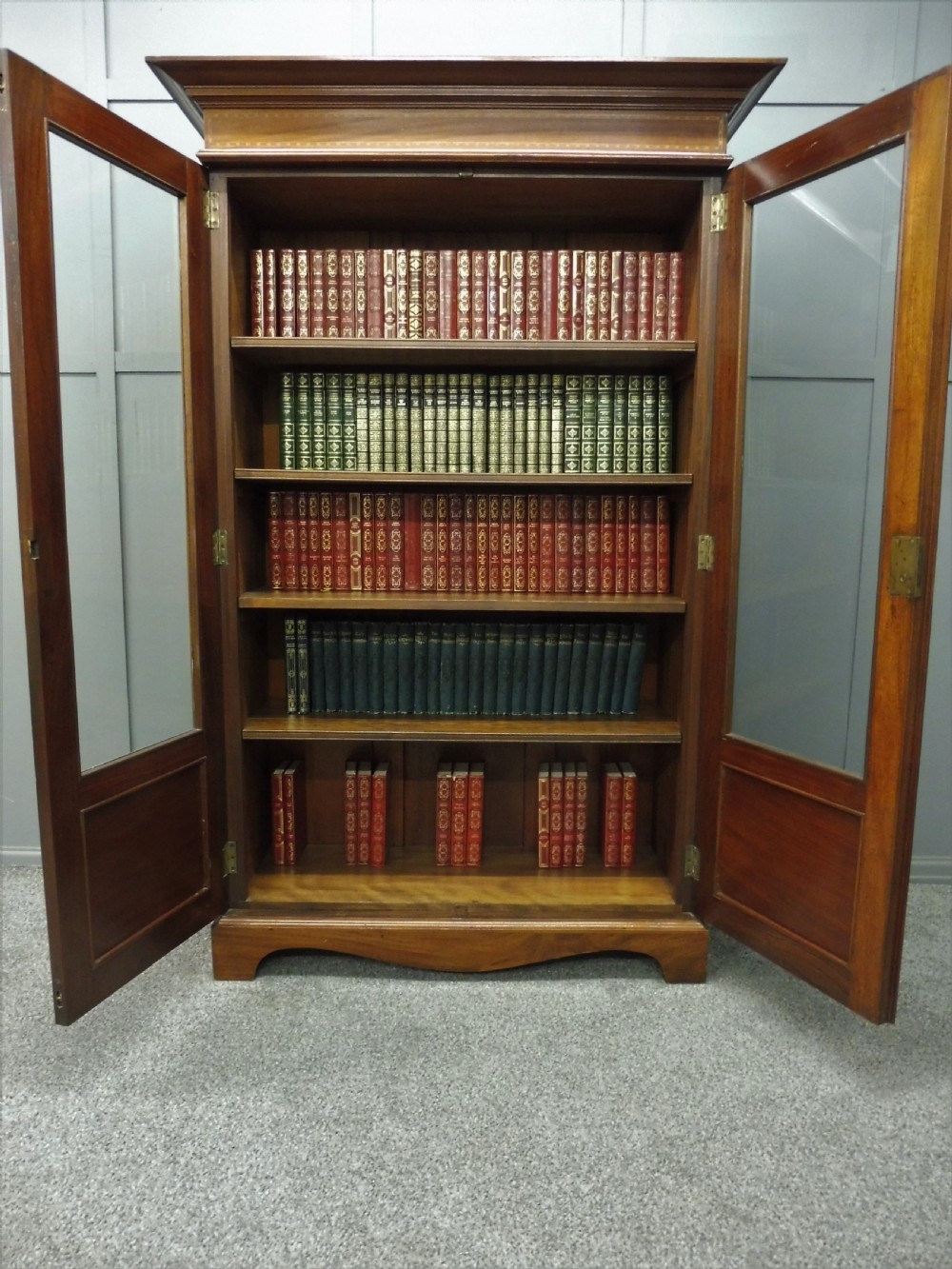 EDWARDIAN MAHOGANY INLAID BOOKCASE View VIII