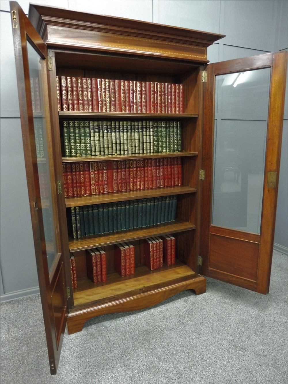 EDWARDIAN MAHOGANY INLAID BOOKCASE View IX