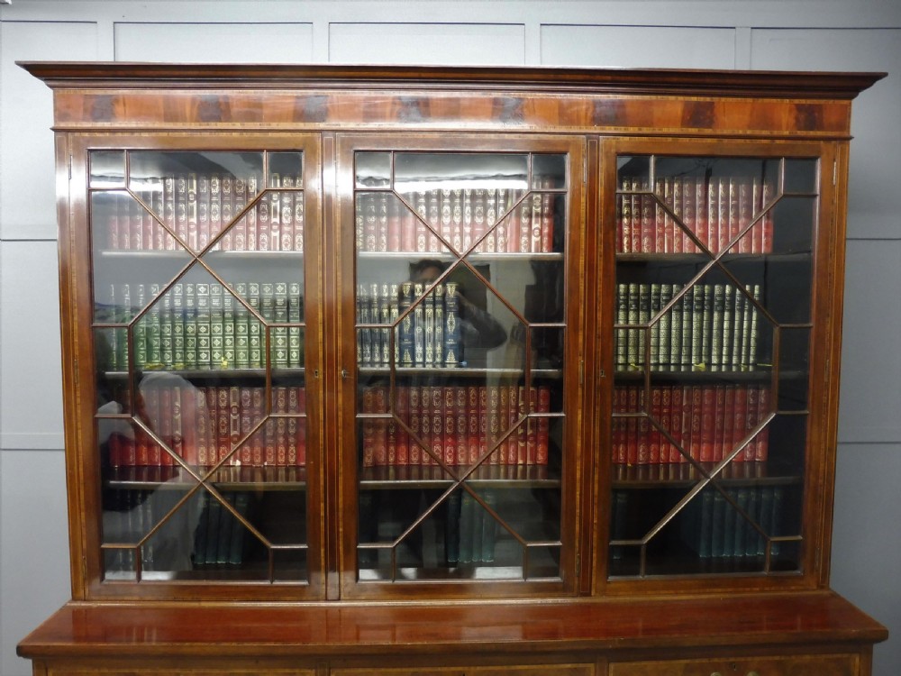 LARGE EDWARDIAN INLAID BOOKCASE View V