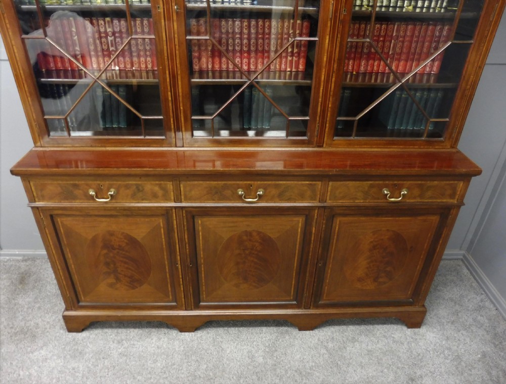LARGE EDWARDIAN INLAID BOOKCASE View VI