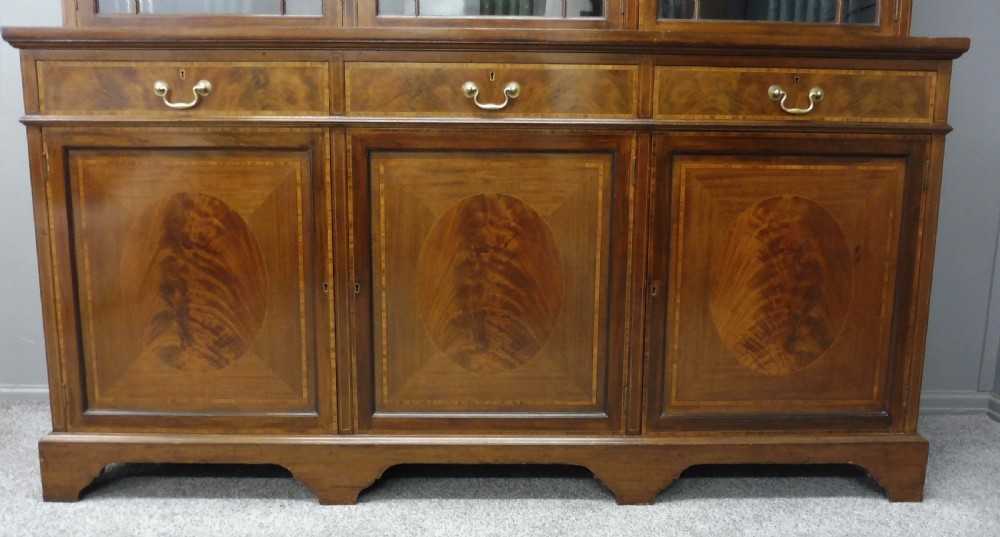 LARGE EDWARDIAN INLAID BOOKCASE View VII