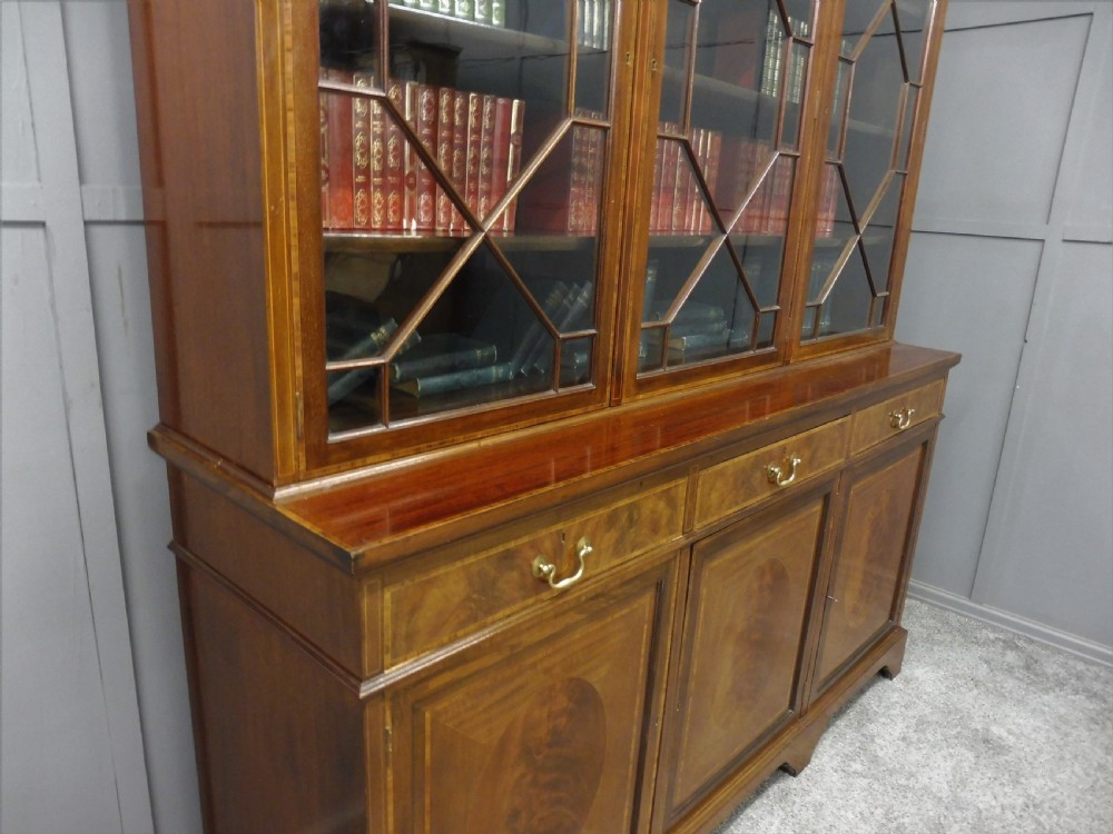 LARGE EDWARDIAN INLAID BOOKCASE View XII