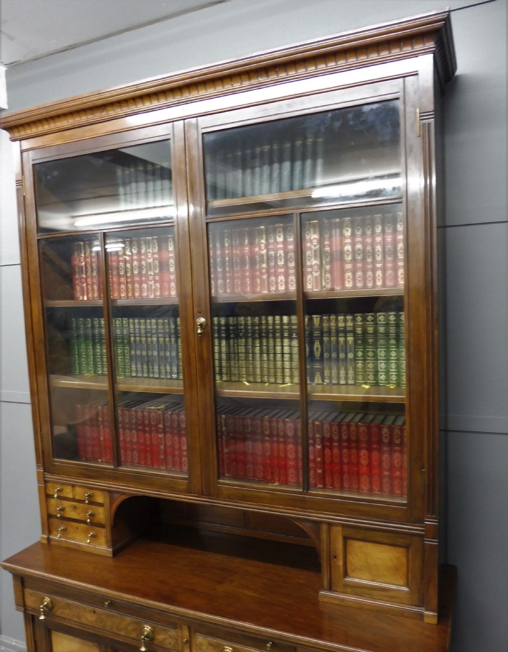 SUPERB QUALITY WALNUT ARTS AND CRAFTS BOOKCASE View VI