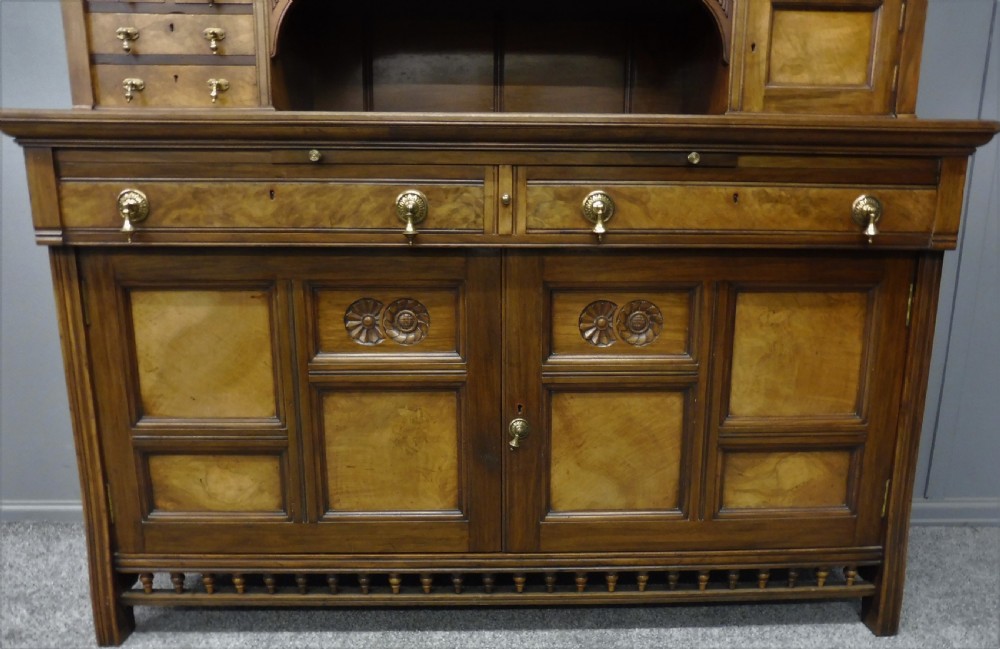 SUPERB QUALITY WALNUT ARTS AND CRAFTS BOOKCASE View VIII