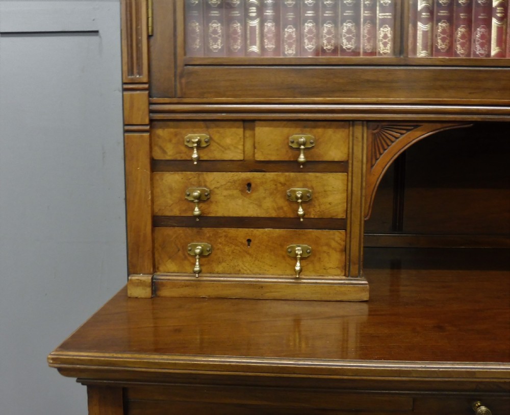 SUPERB QUALITY WALNUT ARTS AND CRAFTS BOOKCASE View IX