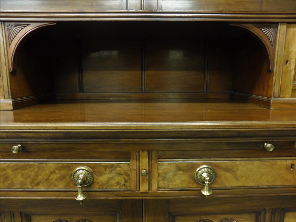 SUPERB QUALITY WALNUT ARTS AND CRAFTS BOOKCASE View XI