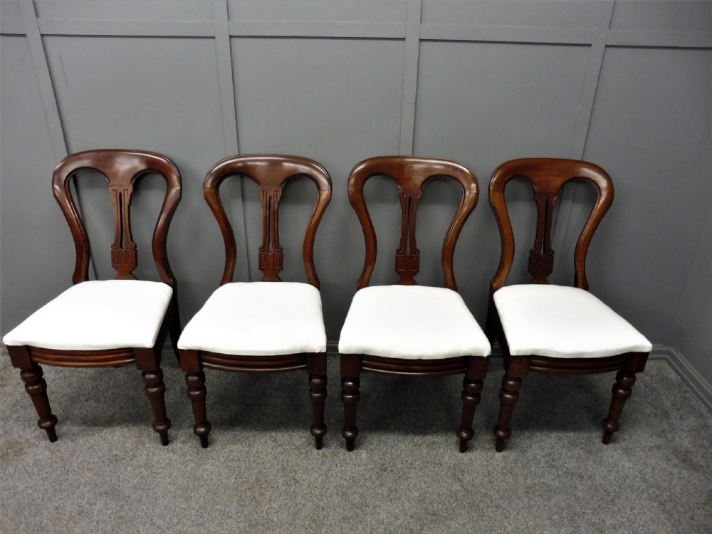 SET OF 12 VICTORIAN WALNUT DINING CHAIRS View V