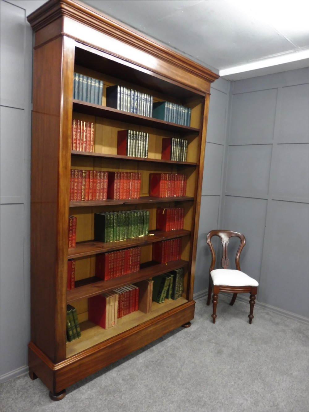 LARGE 19TH CENTURY FRENCH MAHOGANY BOOKCASE View VIII