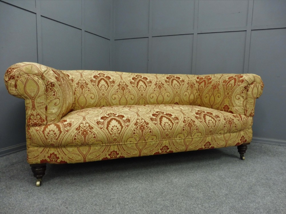 NEWLY UPHOLSTERED VICTORIAN CHESTERFIELD SOFA View II