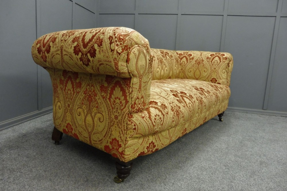 NEWLY UPHOLSTERED VICTORIAN CHESTERFIELD SOFA View VIII