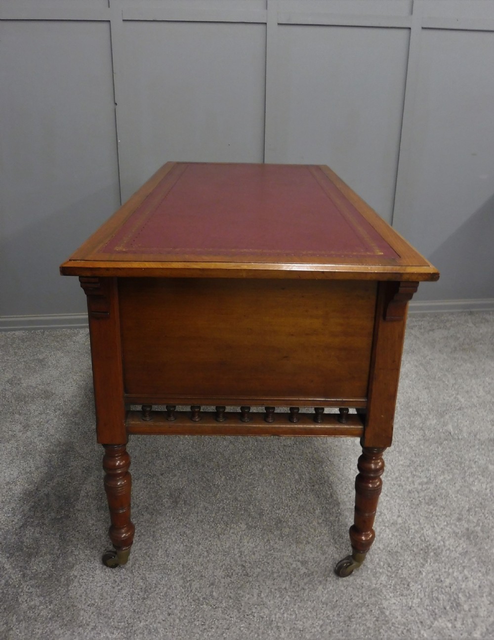19TH CENTURY ARTS AND CRAFTS WALNUT DESK View IX