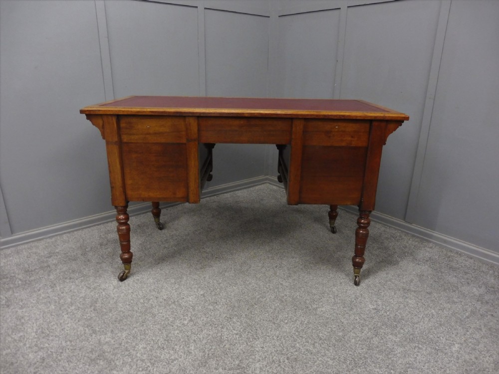 19TH CENTURY ARTS AND CRAFTS WALNUT DESK View X