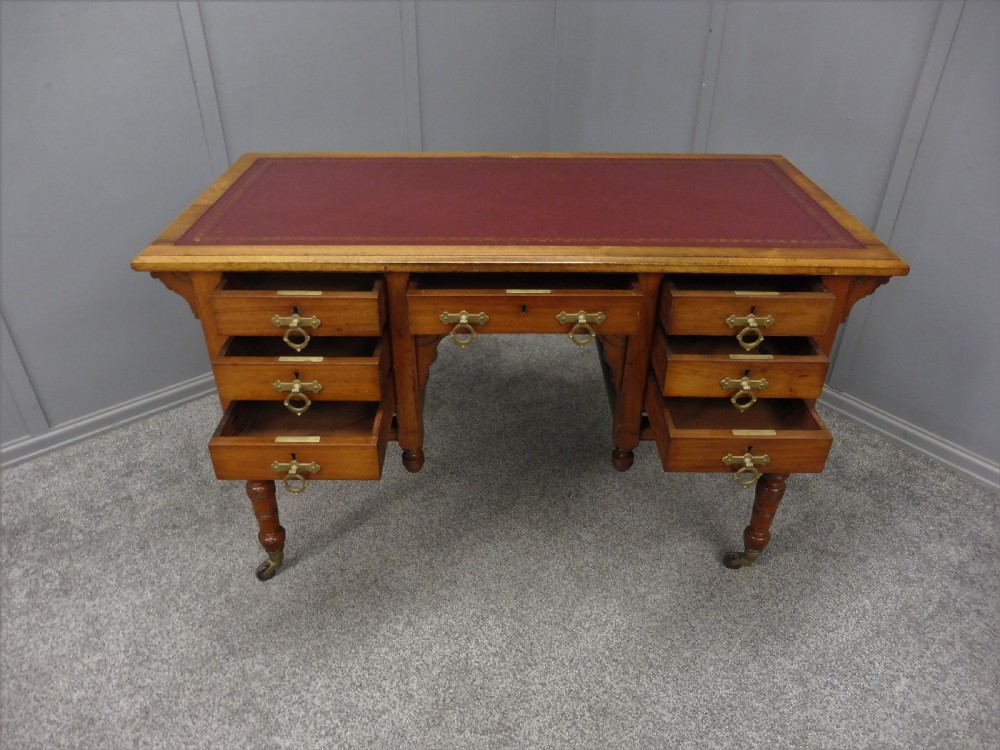 19TH CENTURY ARTS AND CRAFTS WALNUT DESK View XIV